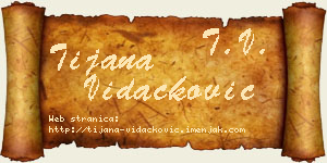 Tijana Vidačković vizit kartica